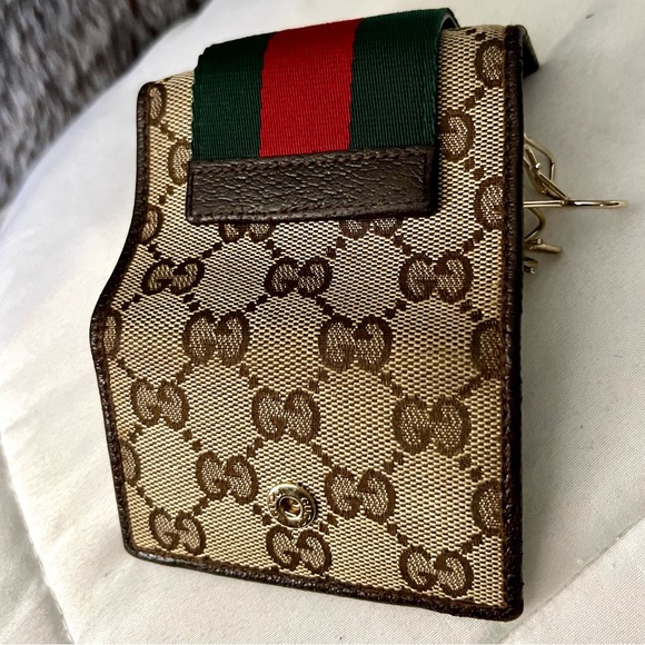 đź‘‘âś…PRICE FIRMâś… AUTHENTIC Gucci Web 6 Key Holder - Picture 10 of 17